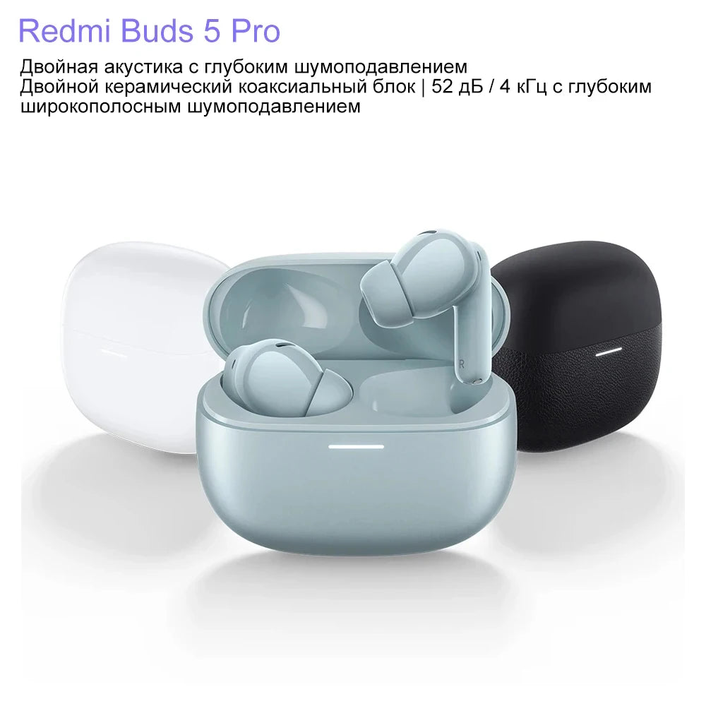 Global Version Xiaomi Redmi Buds 5 Pro Up to 52dB Active Nolse Cancellation 38 Hours Long Battery