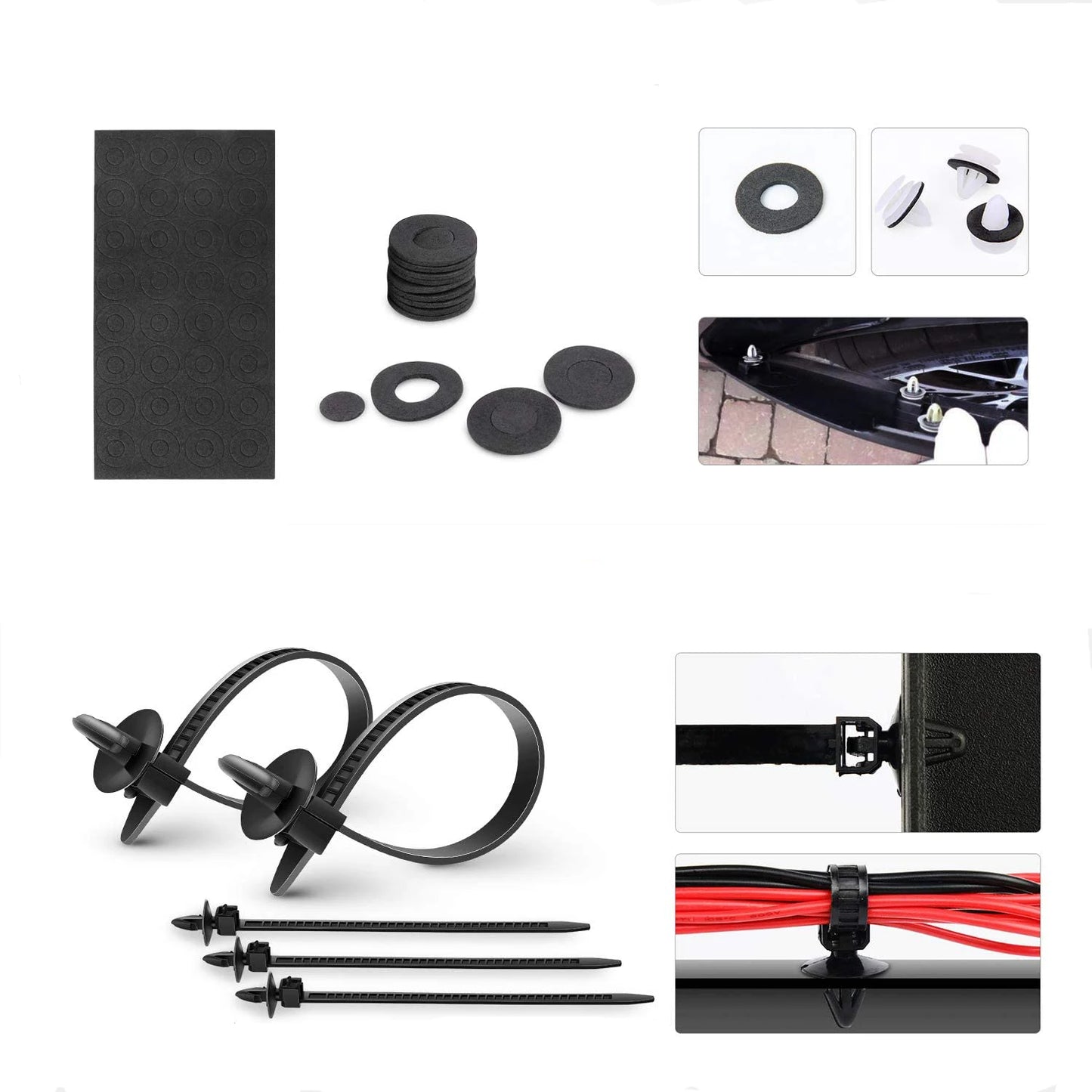 Auto Fastener Clip Kit Fender Rivet Clips Car Body Push Retainer Pin Rivet Bumper Door Trim Panel Retainer Mix Size Car Clip Set