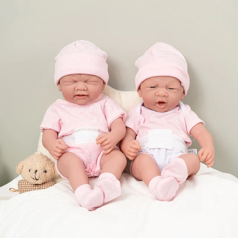 35CM 14inch Baby Dolls Cute Soft Silicone Baby Reborn Baby Doll Toys For Children Girls Gifts Lifelike Full Body Girl Dolls