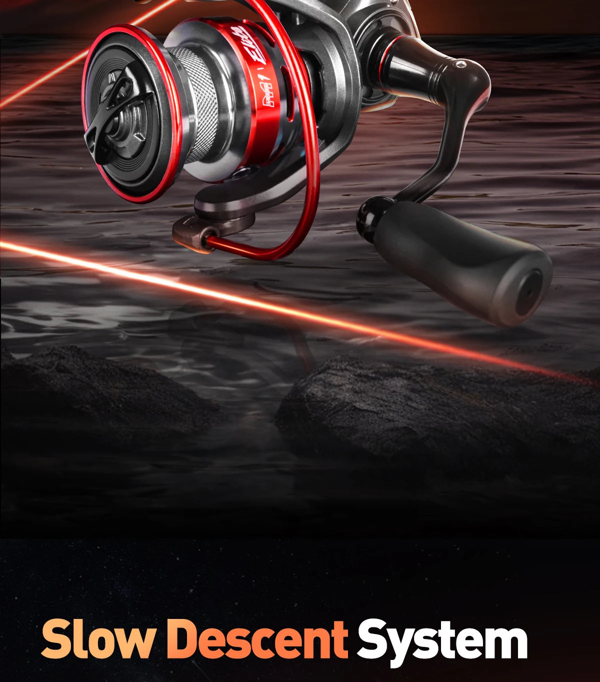 HANDING  ELITE Spinning Reel Max Drag 6kg 5.2:1 Gear Ratio Light Fishing Reel Slow Descent Gear Great Line Laying Spool Reel