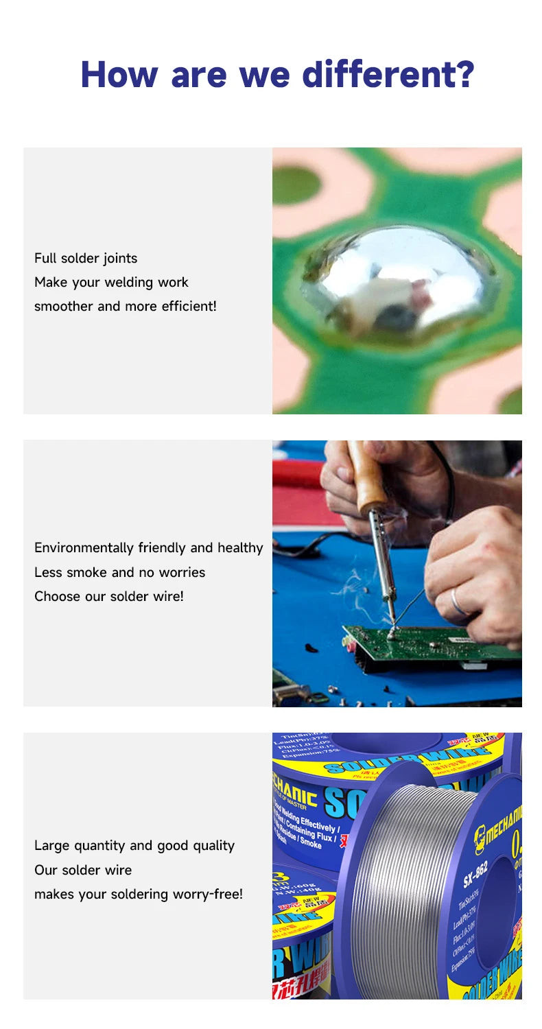 MECHANIC 60g flux SX-862 High temperature resistant for 0.3-1.8mm wire high purity environmental protection tin wire tools