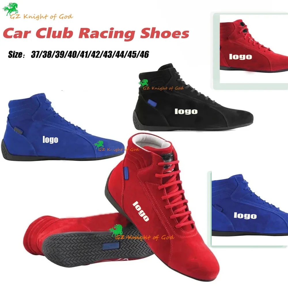 F1Kart Racing Shoes Motorcycle Rally  Car Club Racing Shoes team shoe Lightweight Available in Red Black Red Ankle Boot Adult