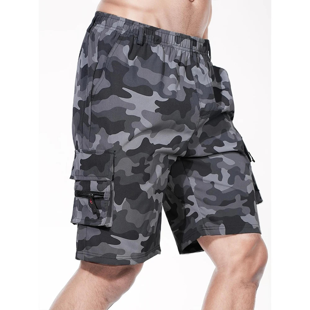 Men's Cargo Shorts Big Size Sports Knee Shorts Classic Short Pants Streetwear Straight Loose Work Casual Street Shorts