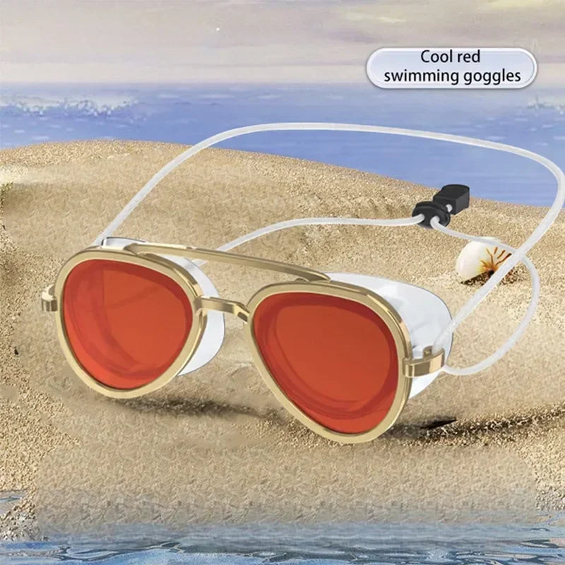 Full View Anti Fog Swim Goggl Professional Full Angle Anti Fog Swimming Goggles Swimming Goggles Men Women Retro Goggles New