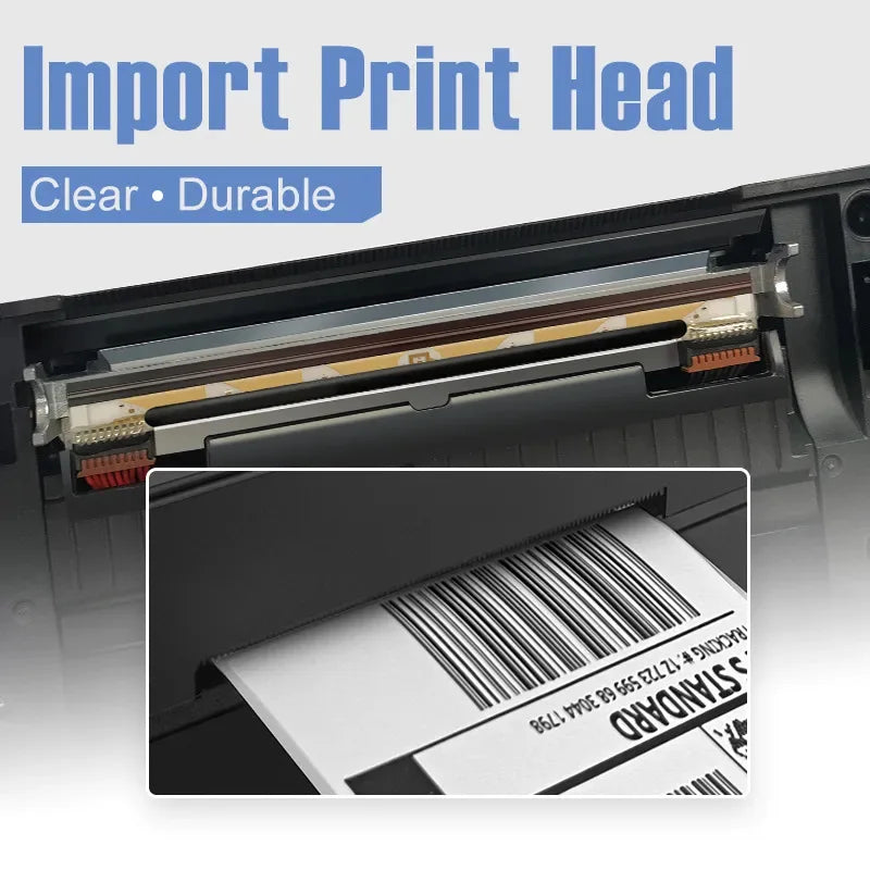 D100 thermal label printer, desktop label printer, wireless compatible with mobile phones and computers, suitable for shipping