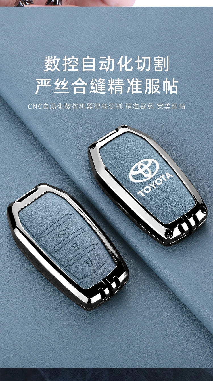 Car Remote Key Case Cover For Toyota CHR Hilux Fortuner Land Cruiser 200 Camry Corolla Crown RAV4 Highland Keychain Accessories