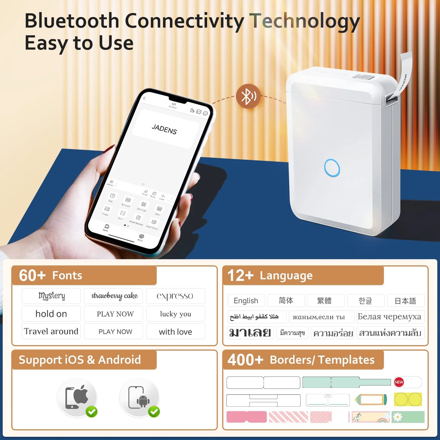 Niimbot D110 Mini Portable Printer Pocket Handheld Printer Thermal Price Label Sticker For Stickers Labeller Labeling Machine