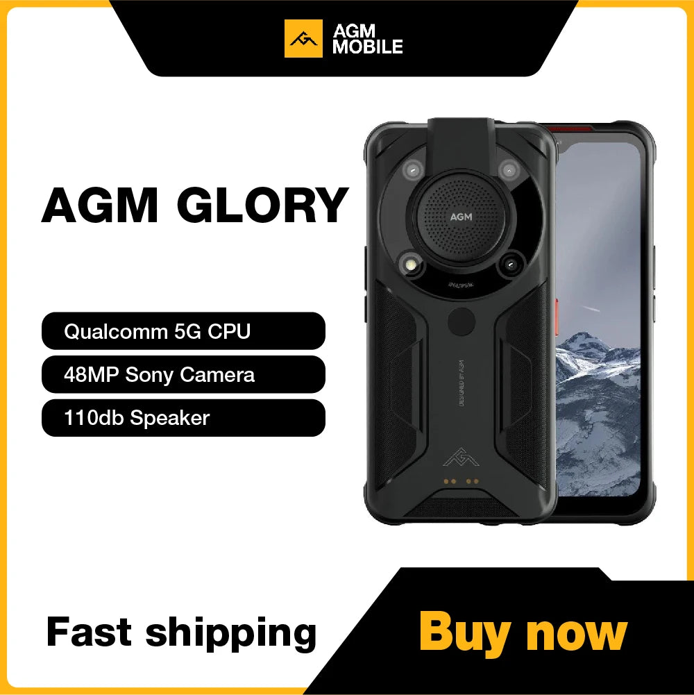 AGM Glory 5G Rugged 8G+256G Android 11 NFC 6200mAh Arctic Battery 6.53" Smartphone