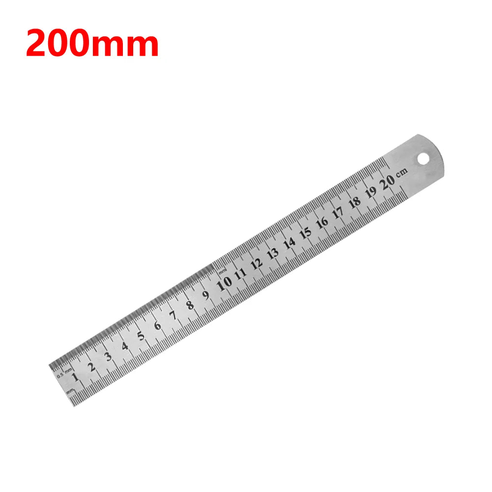Stainless Steel Metal Straight Ruler Precision Double Sided Precision Measuring Tool Scale Metric Ruler Accessories 15-40cm
