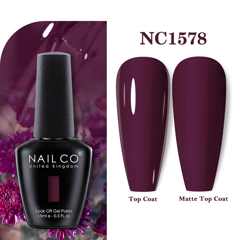NAILCO Gel Nail Polish 15ml Nail Art Vernis Semi Permanent Soak off UV Gel Polish Gel Manicure Nail Varnish Nail Color Ongles