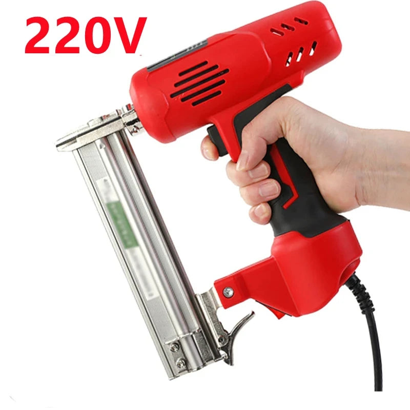 2600W Electric Nail Gun Wood Frame Stapler DIY Furniture Construction Nail Electric Tool Nails Carpentry Woodworking Tools 220V