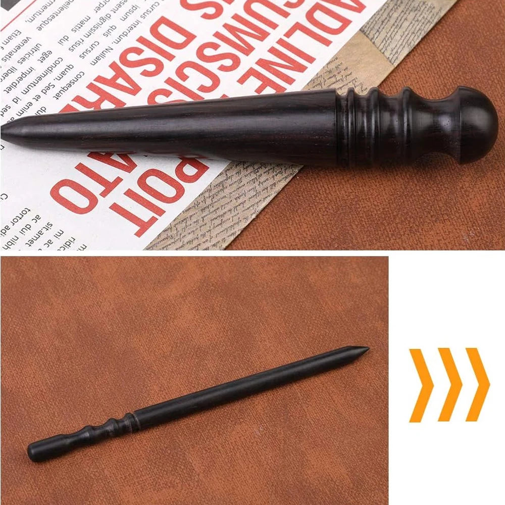 LMDZ Leather Edge Burnisher Black Wood Edge Slicker Leather Craft Tool Leather Polished Grinding Tools