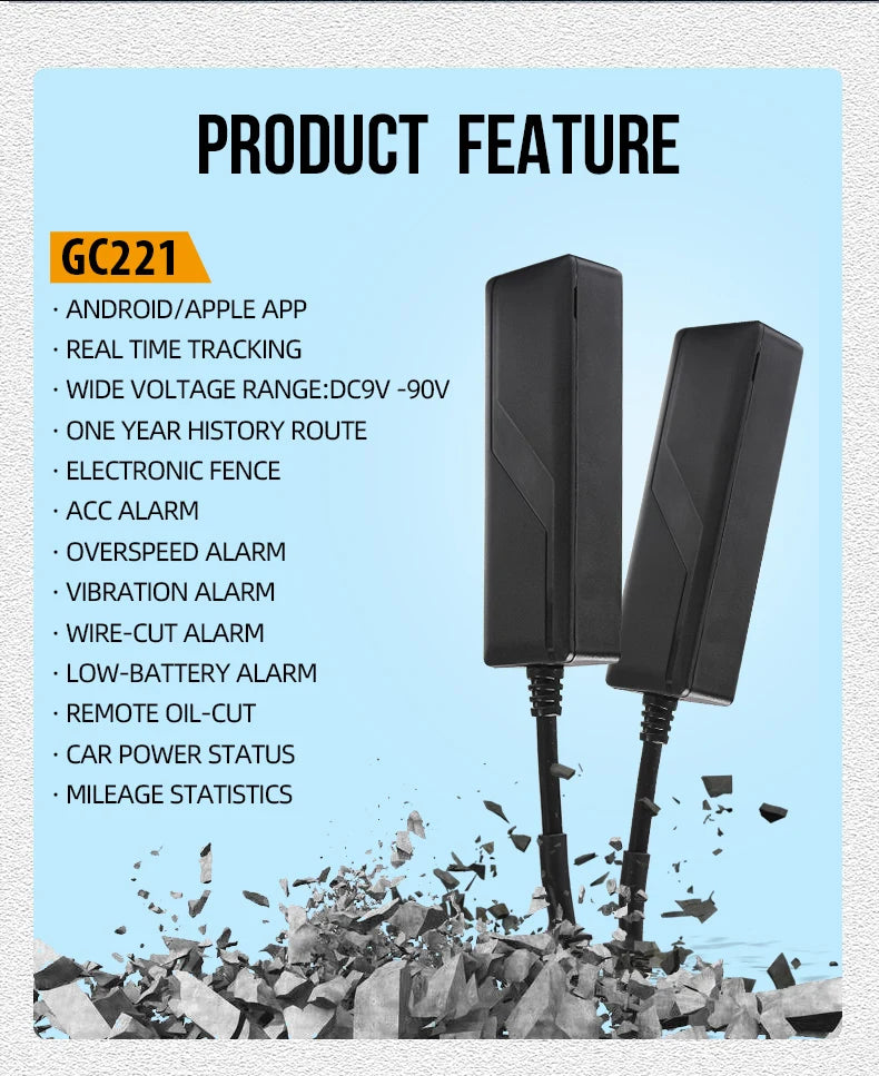 Global DYEGOO GC221 Vehicle GPS Tracker Oil cut ACC alarm Battery Inside Fast Position Google MAPS Global selling