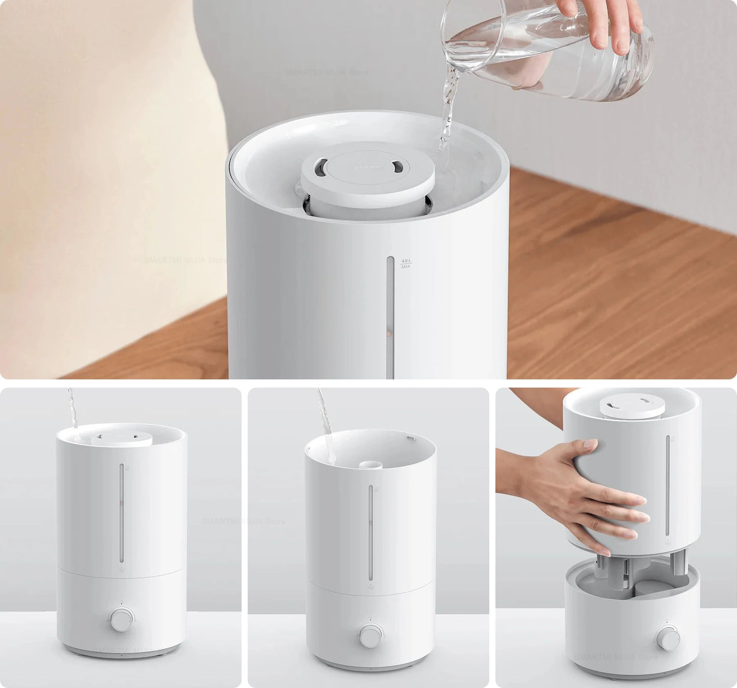 XIAOMI MIJIA  Humidifier 2,Top Fill 4L Supersized Cool Mist Humidifier,30H Runtime,Silver ion antibacterial,For Home, Large Room