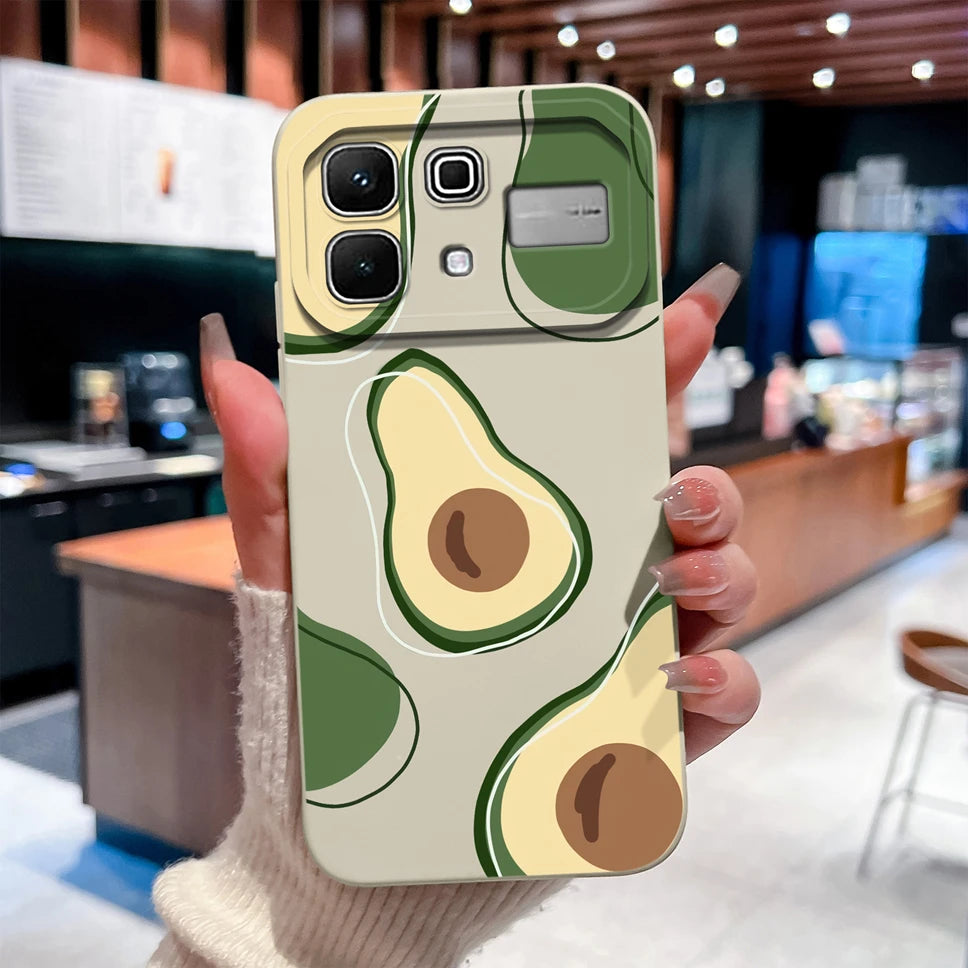 Phone Case For Infinix Note 60 Pro Edge 4G 5G Liquid Silicone High Quality Shockproof Cute Animals Cover