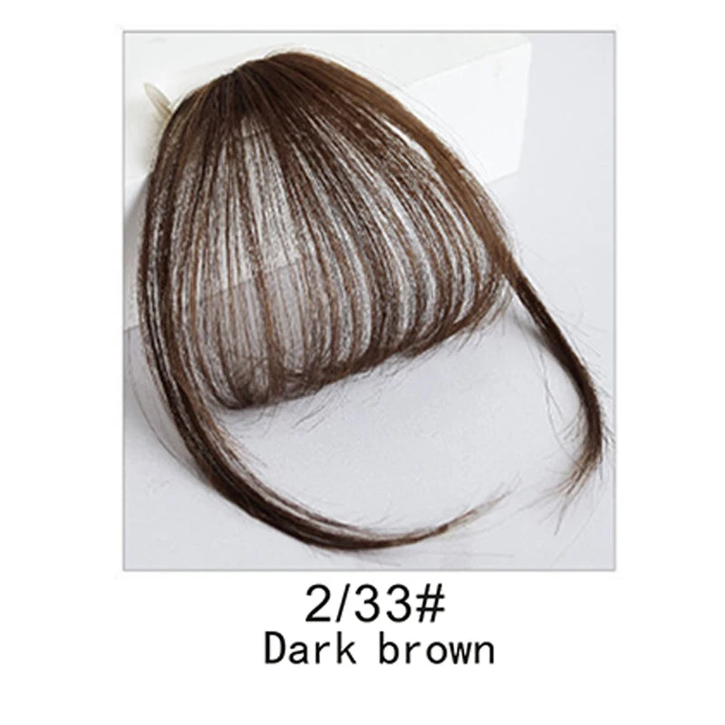 H&STAR Synthetic 3D Short Air Hair Bangs with  Clip in Hair Extensions Realistic Fringe Hairpiece for Women Daily Wear