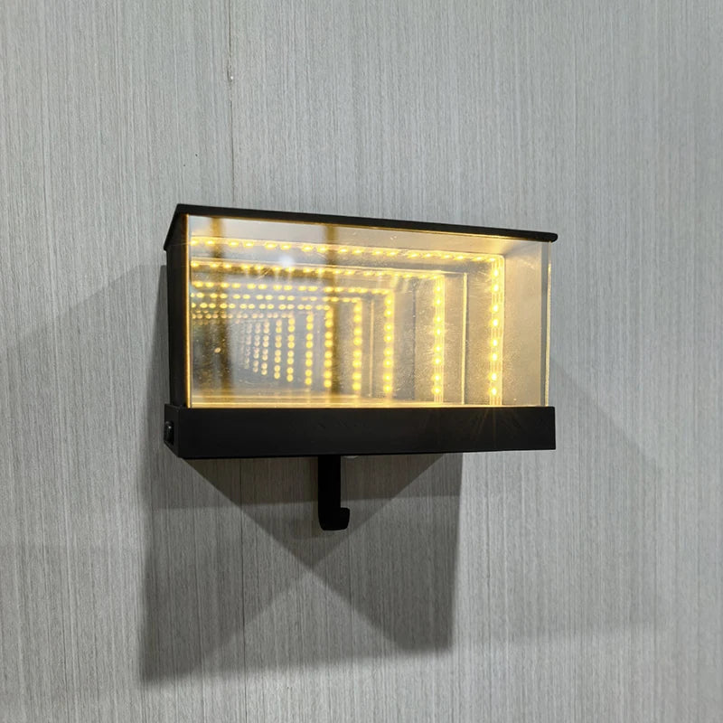 LED Light Featured Key Rack for Garage; Infinity Mirror Design; Ideal for Car Lovers; Simplifies Entry Point; Contains 1PC.