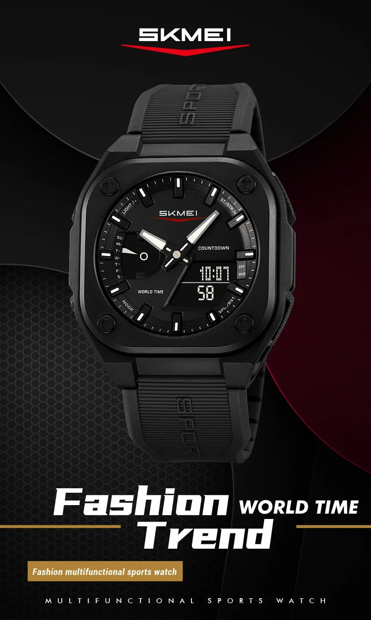 SKMEI 2328 New Original Sports Digital Electronic Watch Dual Display Multi Functional Men's Waterproof Clock relógios masculino