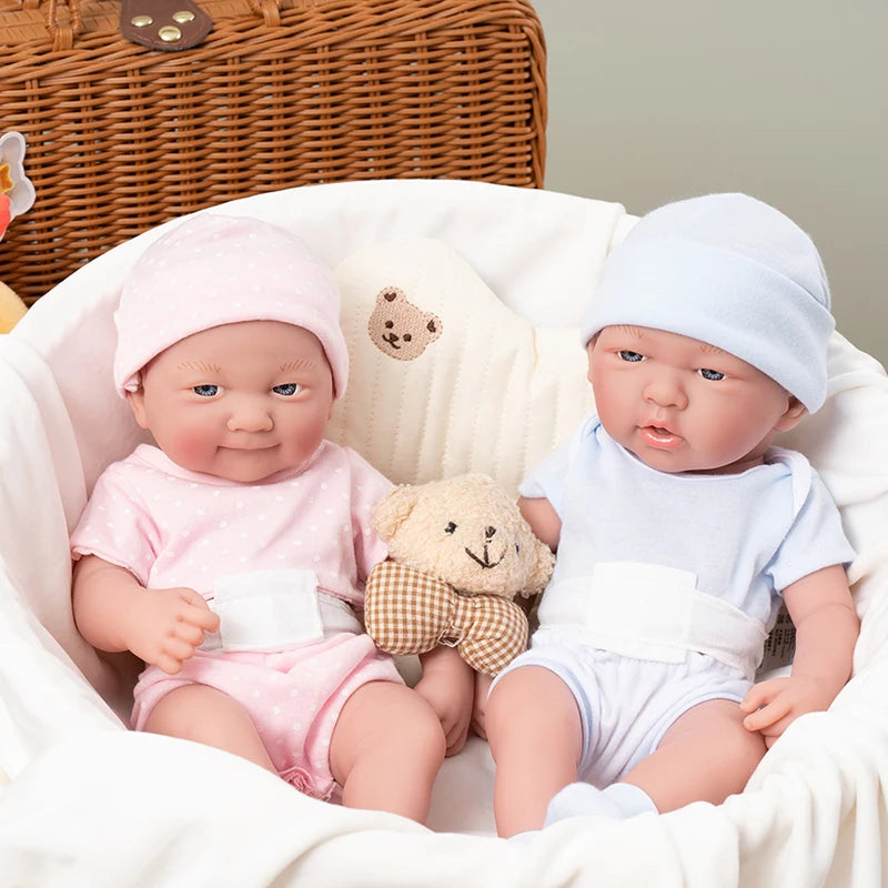 35CM 14inch Baby Dolls Cute Soft Silicone Baby Reborn Baby Doll Toys For Children Girls Gifts Lifelike Full Body Girl Dolls