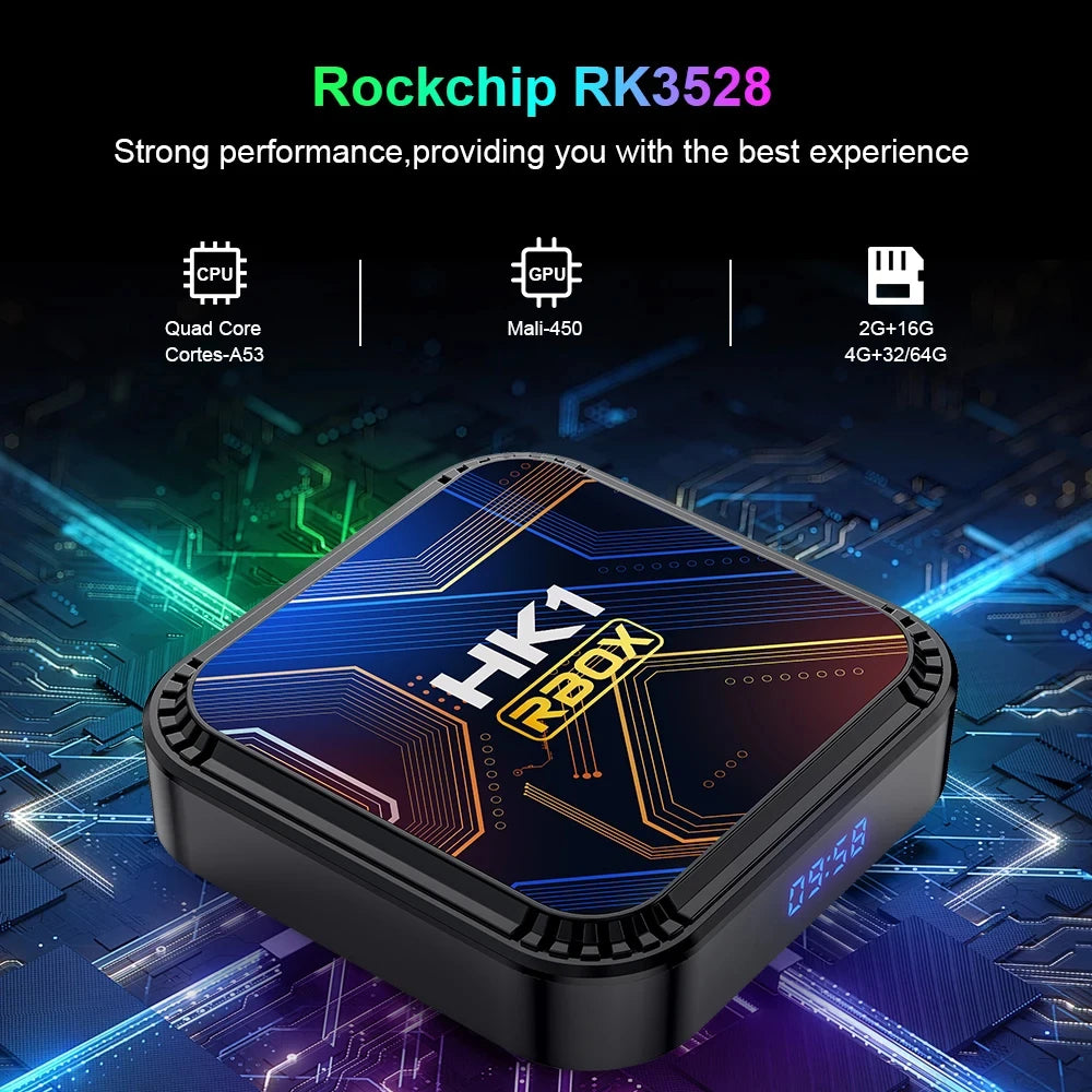 2024 HK1 K8S Tv Box Android 13 RK3528 Quad Core HDR10 8K 2GB16GB Media Player H.265 Iptv Home Theater Streaming Media play Tvbox