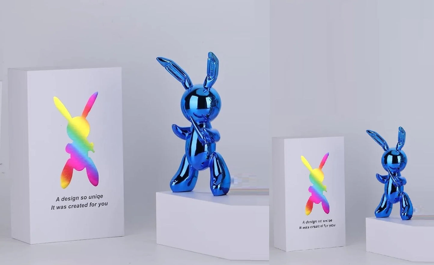 Cute Balloon Rabbit Statue Resin Sculpture Animal Figures Home Decor Modern Nordic Home Decoration Accessories for Living Room
