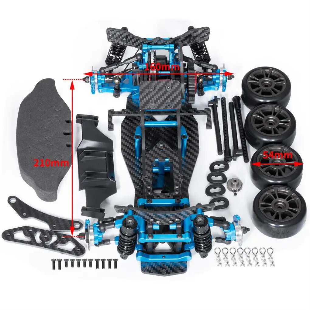 Alloy MR Chassis Frame Set Carbon Fiber Precision Car Frame for Sakura D5 1/10 RC Drift Car Upgrade Parts