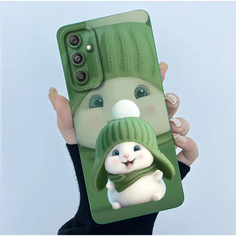 For Samsung Galaxy M34 M35 5G F34 5G Simplicity Flowers Liquid Shockproof Silicone Soft Phone Cover For SamsungM34 5G Case