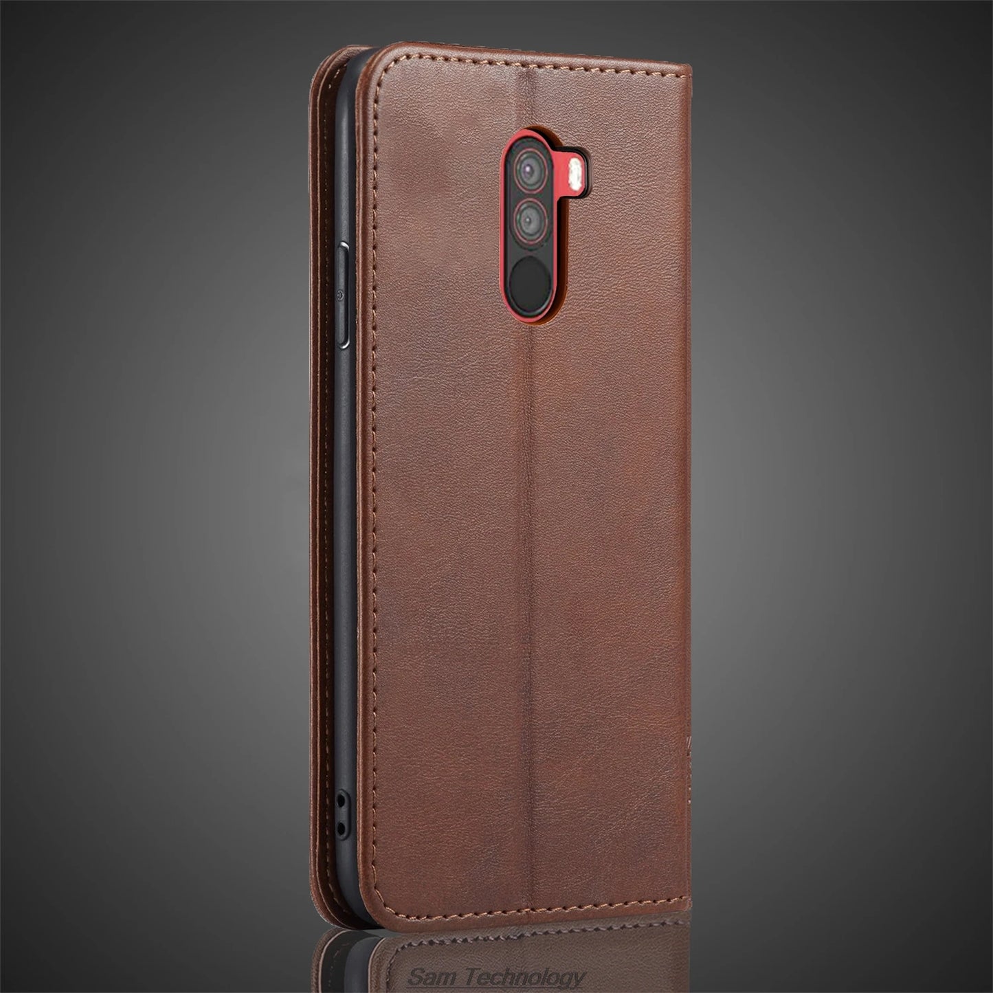 Magnetic attraction Leather Case for Xiaomi POCOPHONE POCO F1 Holster Flip Cover Case Wallet Phone Bags Fundas Coque