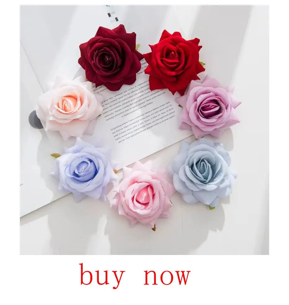 Soap Rose Flower Wedding Wall Home Garden Garland Decor Holiday Party festival Diy Gift box Bride bouquet Wrist Flower Ornaments