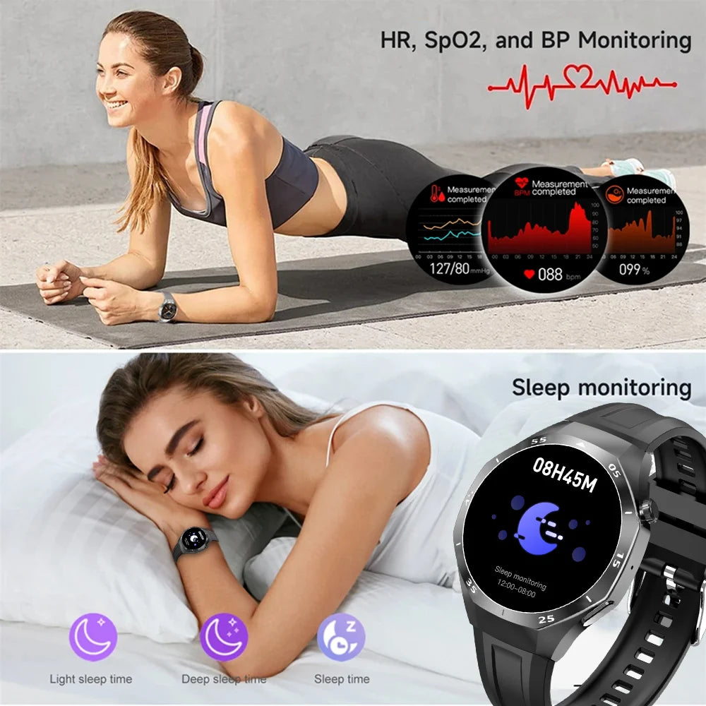 LAXASFIT 2025 New  Smart Watch AMOLED HD Screen Sports Heart Rate Bluetooth Call Men Women Smart Watch
