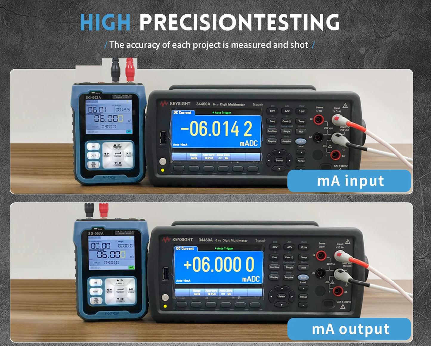 FNIRSI SG-002 Digital 4-20mA 0-10V Voltage Gerador de sinal Current Transmitter Professional Electronic Measuring Instruments
