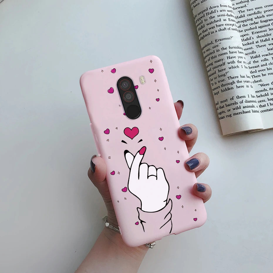 For xiaomi Pocophone F1 Case Poco F1 Cute Cat Cartoon Cover Silicone Soft TPU Phone Case For xiaomi Pocophone F1 Global F 1 Case