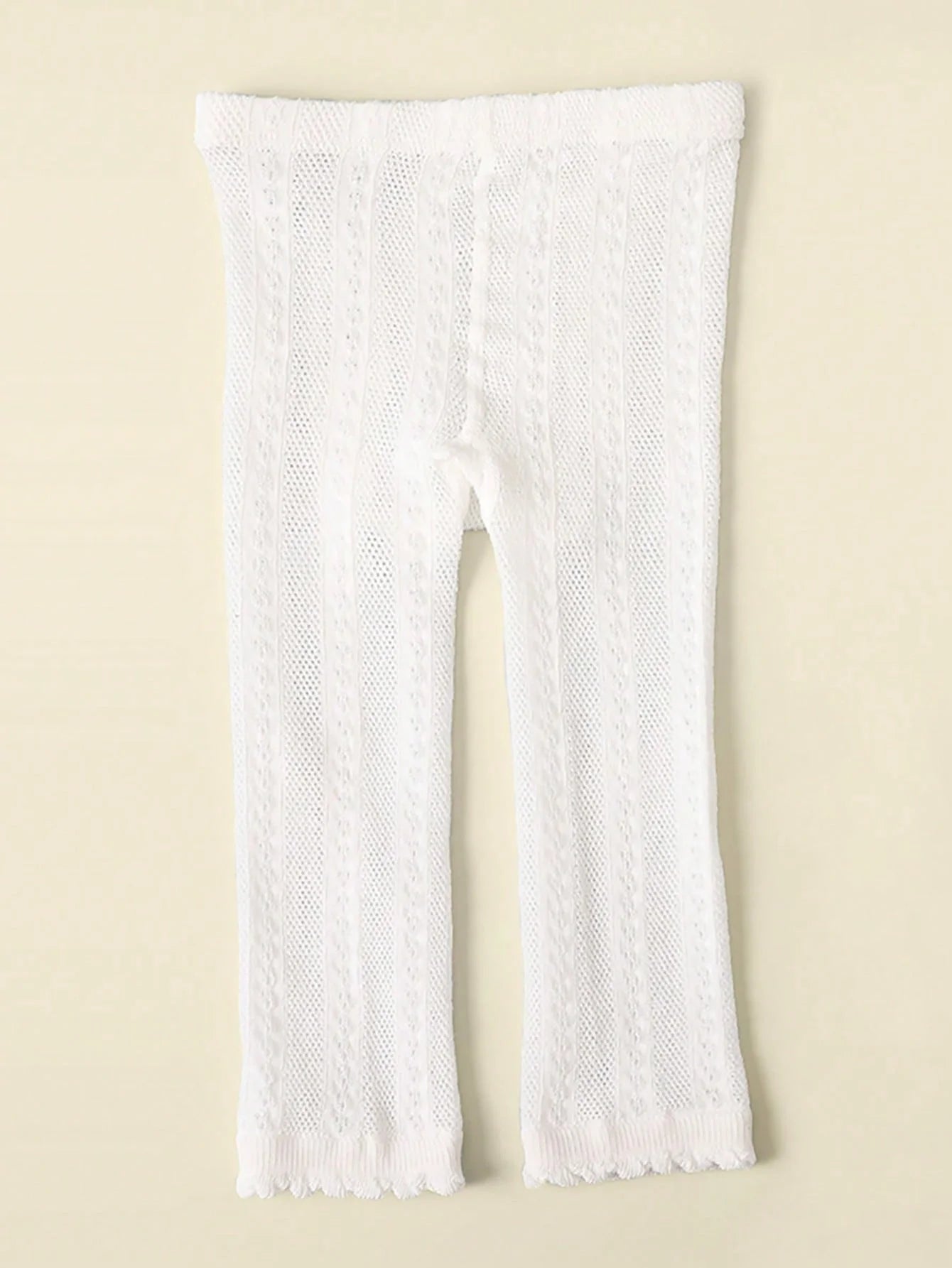 Summer New Children Breathable Knitted Leggings, Baby Solid Color Thin Mesh Lace Tights, Nine Pants for 1-14 Years Old Kids Girls