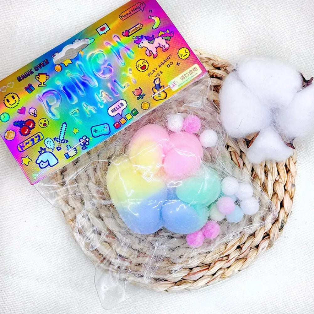 Squeeze Cat Paw Toys Pinching Cat Paw Decompressing Toy Soft Sticky Stress Relief Relax Toys
