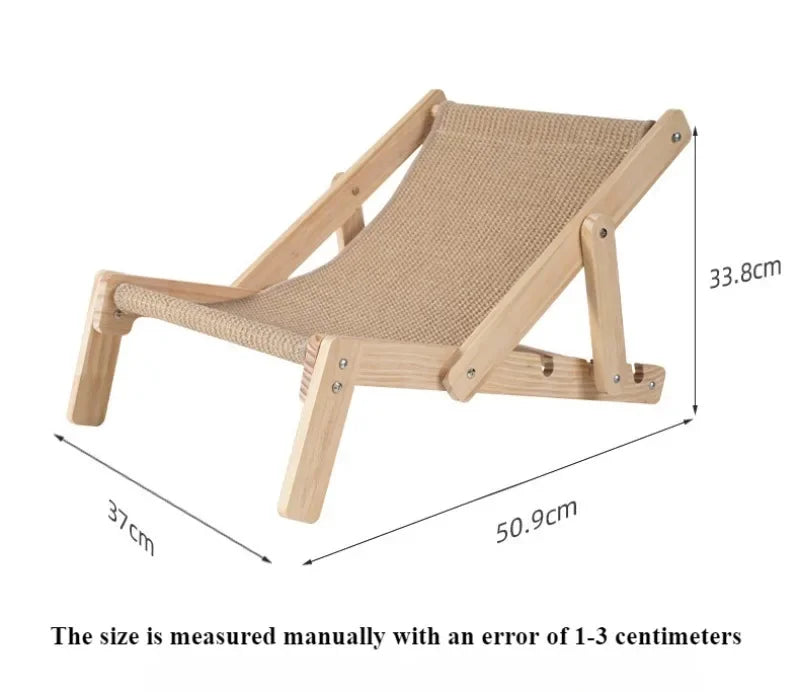 Cat Sisal Lounge Chair Detachable Adjustable Comfortable Beach Chair Lifting Bed Elevated Bed Cat Grab Board Easy To Install