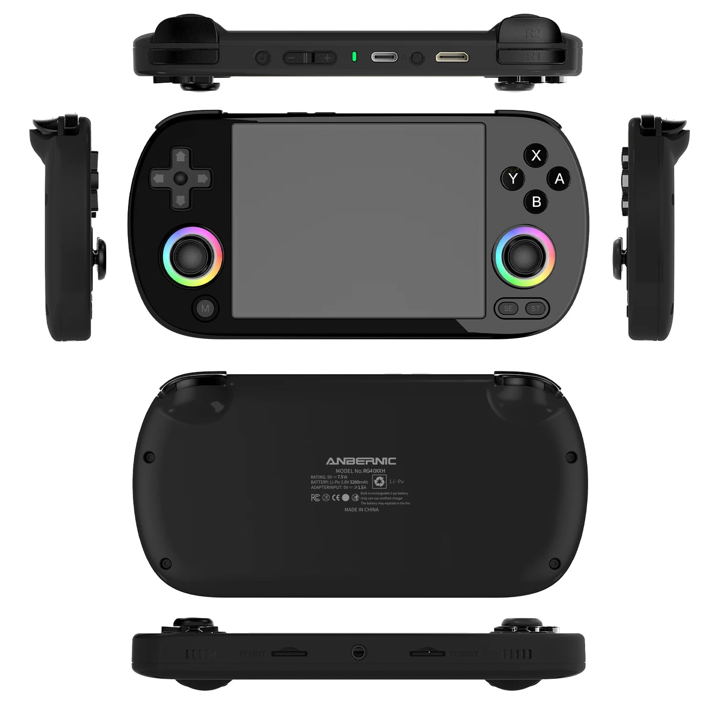ANBERNIC RG40XX H Handheld Game Console Linux 64-bit System 4.0 inch IPS 3200mAh Retro Video Gaming Console 64G 5000+ Games Gift