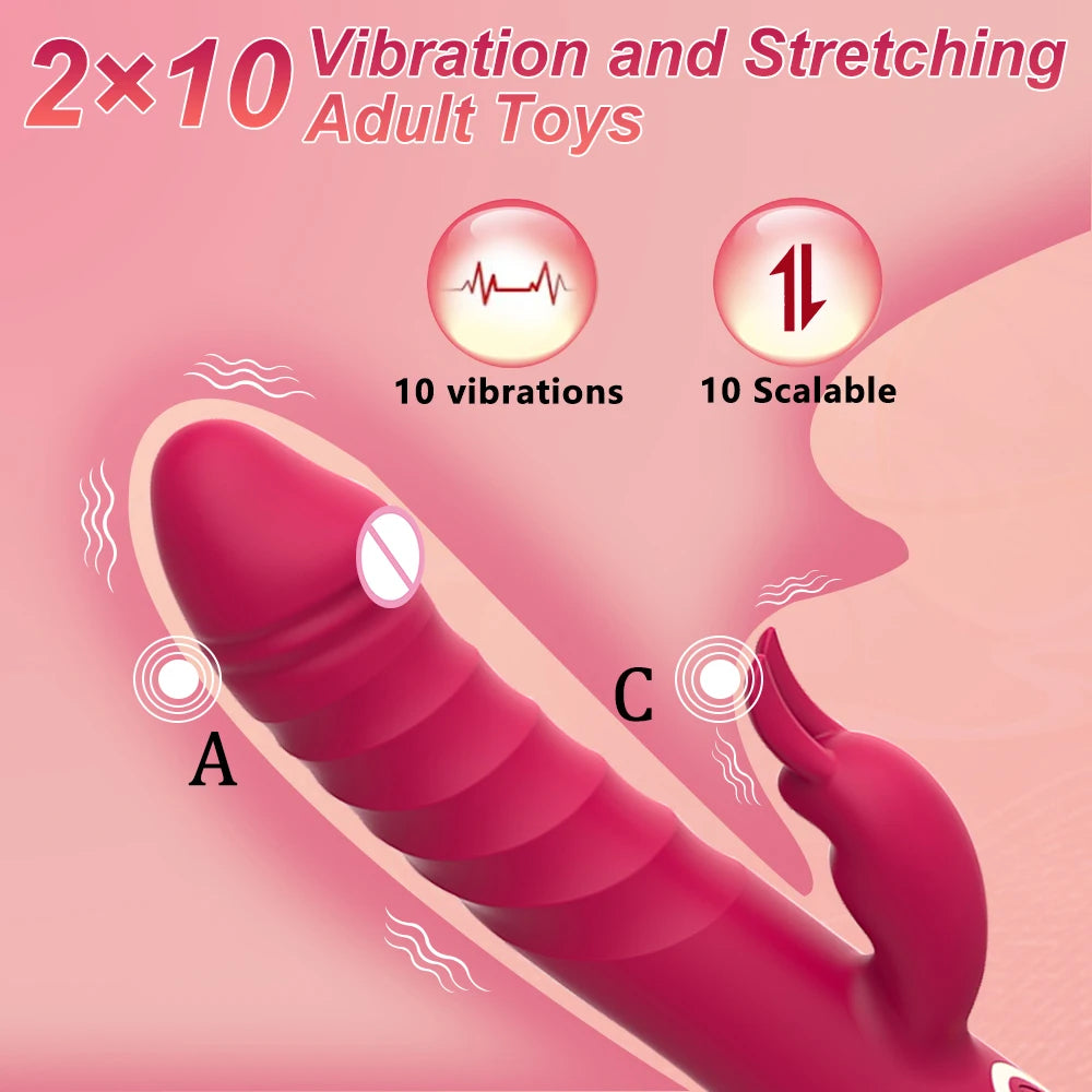 Beginner G-Spot Vibrator Thrusting Dildo Clitoris Stimulator 10 Vibration Female Masturbator Sex Toys for Couple Pleasure