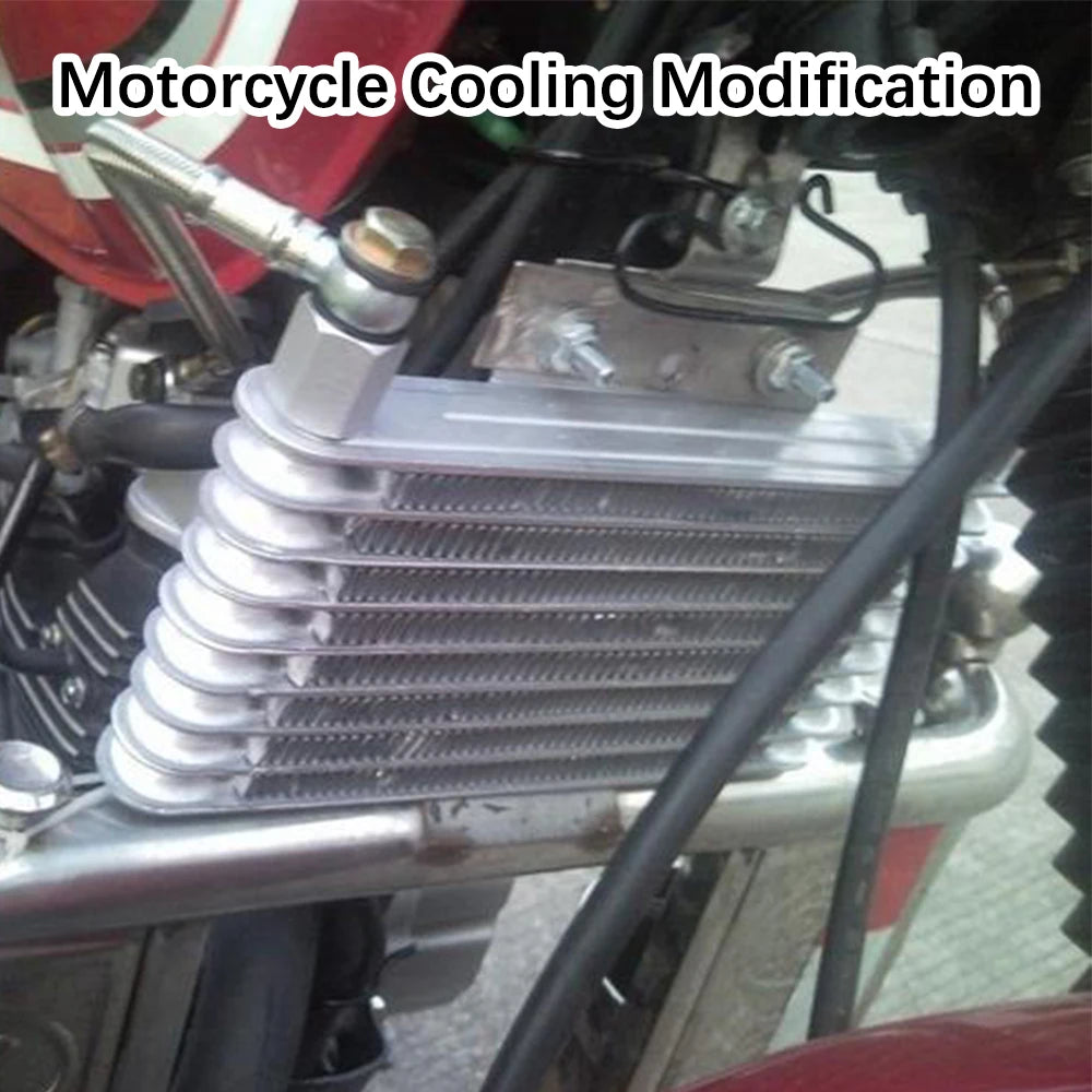 Moto ATV Modification Aluminum Alloy Cooling System Motorcycle Radiator Condenser 8 Row Engine Oil Cooler Transmission Radiator