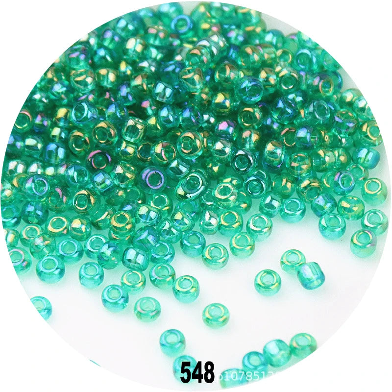 1.5mm 2mm 3mm 4mm Cezch Clear AB Colorful Glass Beads 15/0 12/0 8/0 6/0 Loose Seedbeads for Needlework Jewelry Making DIY Sewing