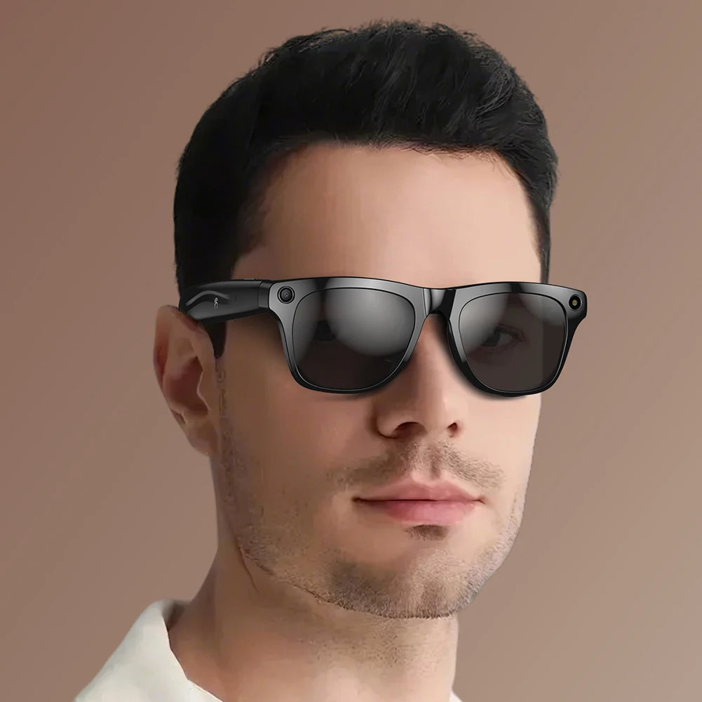 1080P HD AI Smart Glasses Chat GPT 100MP Camera Sunglasses Bluetooth Call 260Mah Battery Voice Assistant Control Smart Glasses