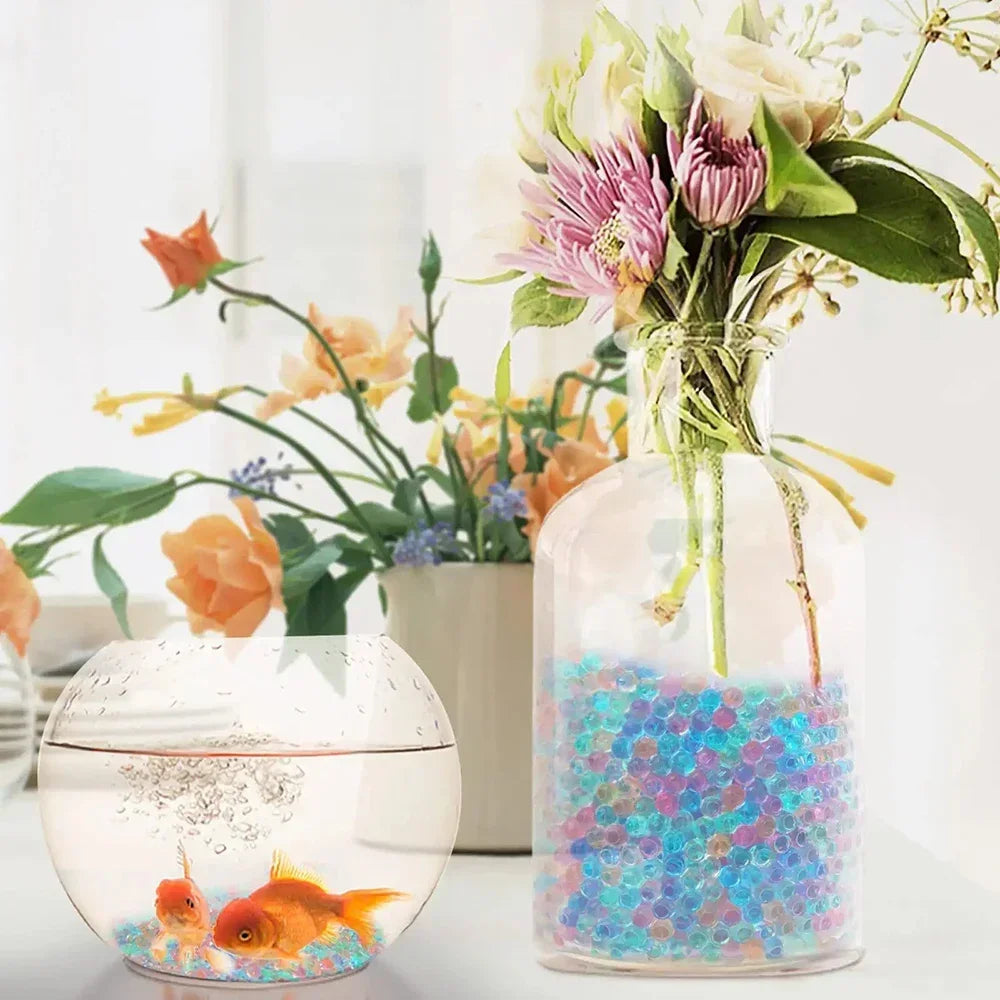20K Water Balls Beads with Bottle 7-8mm Gel Water Beads Works for Gel Ball Gun and Splatter Ball Blaster Non-Toxic No Stain