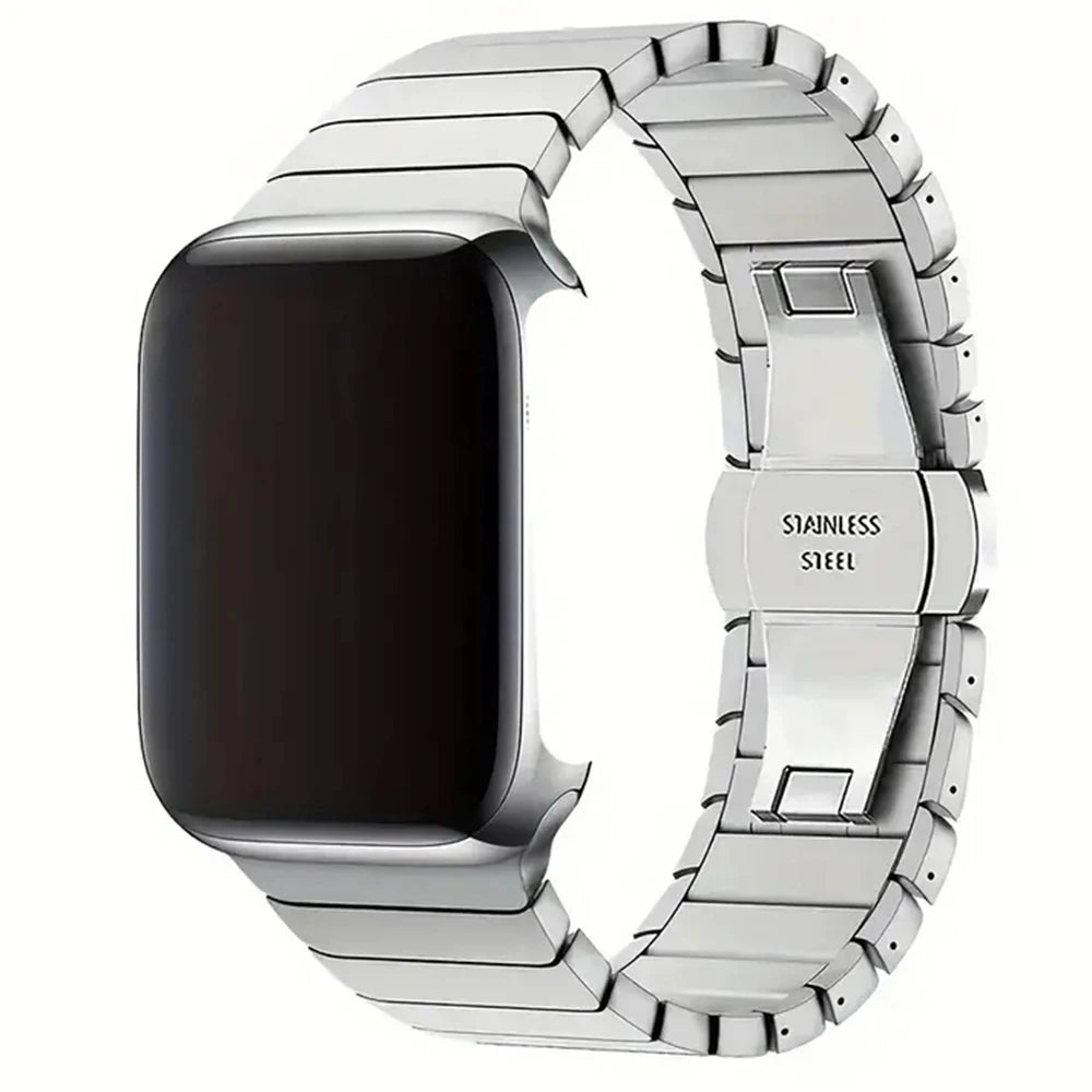 Stainless Watch Band For Apple Watch Ultra 2 49mm 9/8/7/6/5/4/3/2/1/SE For iWatch 38/40/41/42/44/45mm Adjustable Bracelet Strap