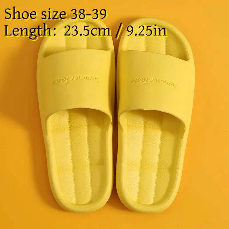 Men And Women Super Soft Eva Thick Platform Slides Minimalist And Comfortable Indoor Bathroom Non Slip Slippers Women Slippers
