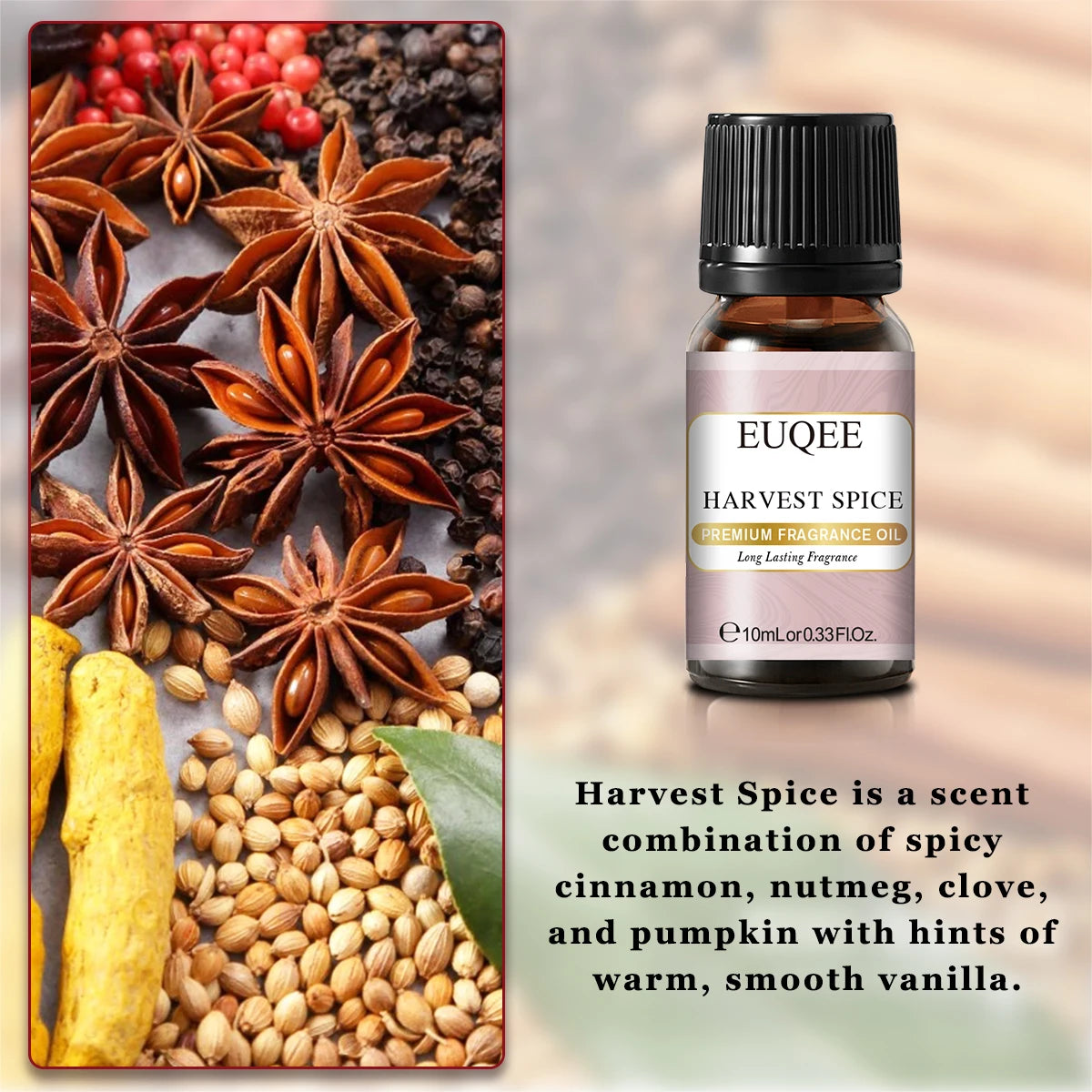 EUQEE 10ML Coconut Vanilla Bubble Gum Fragrance Oil For Making Candle, DIY Soap Coffee Cake Cedarwood Premium Aroma Oils