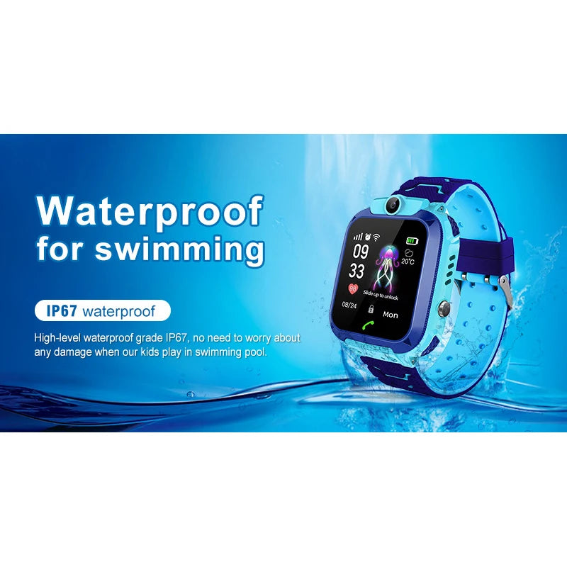 Children Smartwatch Wrist Kids Smart Watch Boys Girls GPS Tracker Waterproof Wristwatch Electronic Digital Connected Clock Child