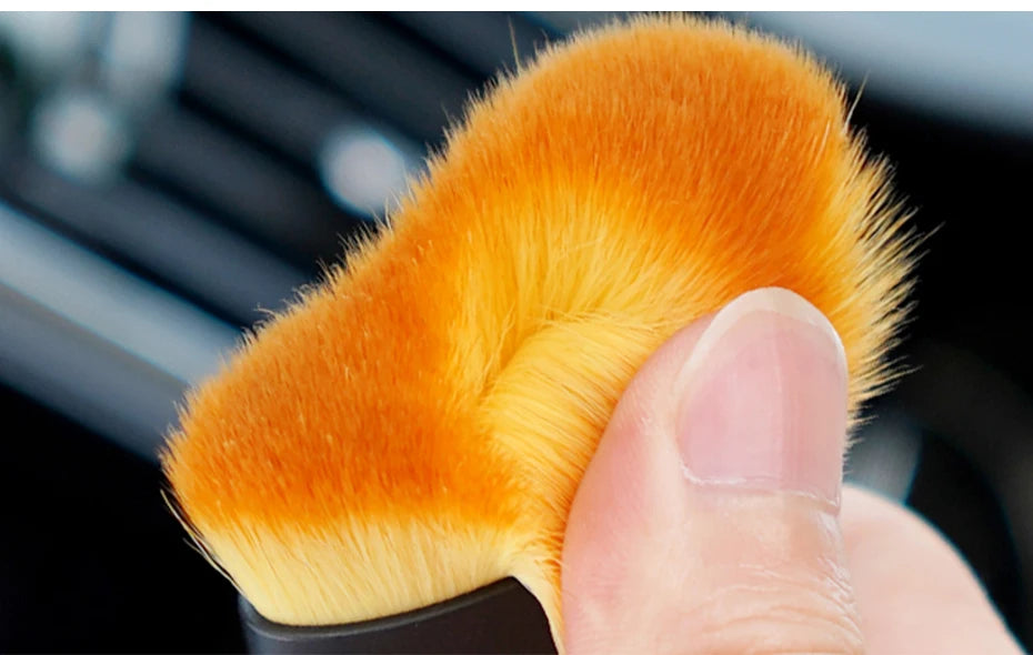 SEAMETAL Soft Cleaning Brush for Car Air Outlet Dust Sweeping Tools Auto Interior Clean Brushes Scratch-Free Car Detailing Tool
