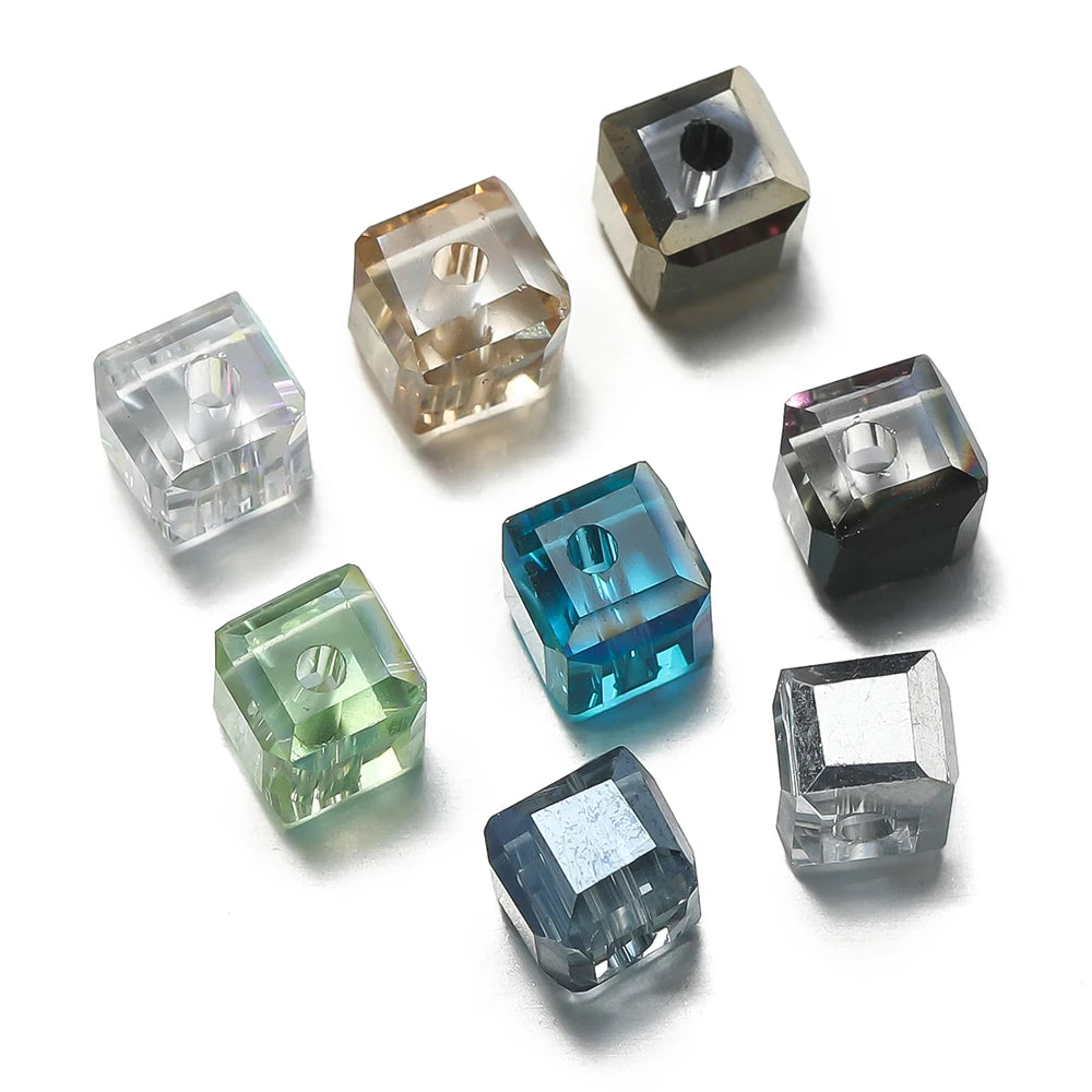 10pcs/Lot 6mm Crystal Square Bead Faceted Exquisite Beads for Jewelry Making DIY Charms Bracelet Necklace Accessories