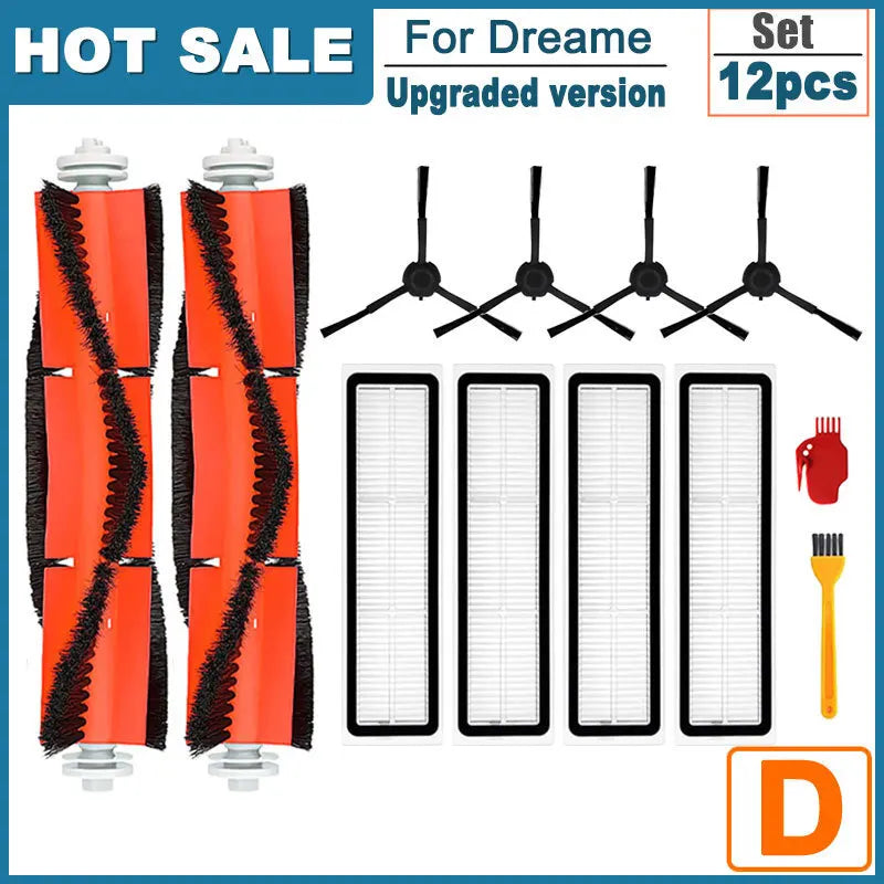 Fit For Dreame D9, D9 Max, L10 Pro, Trouver LDS Finder Roller Side Brush Mop Hepa Filter Vacuum Cleaner Accessory Part