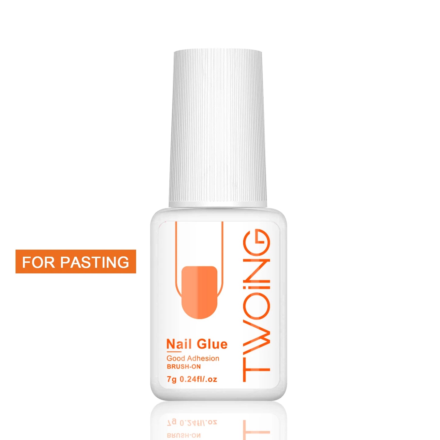 Nailpop Nail Glue for False Tips Glitter Acrylic Nail Art Adhesive Manicure Tool Rhinestone Glue Bottle Cap with Brush 2pcs