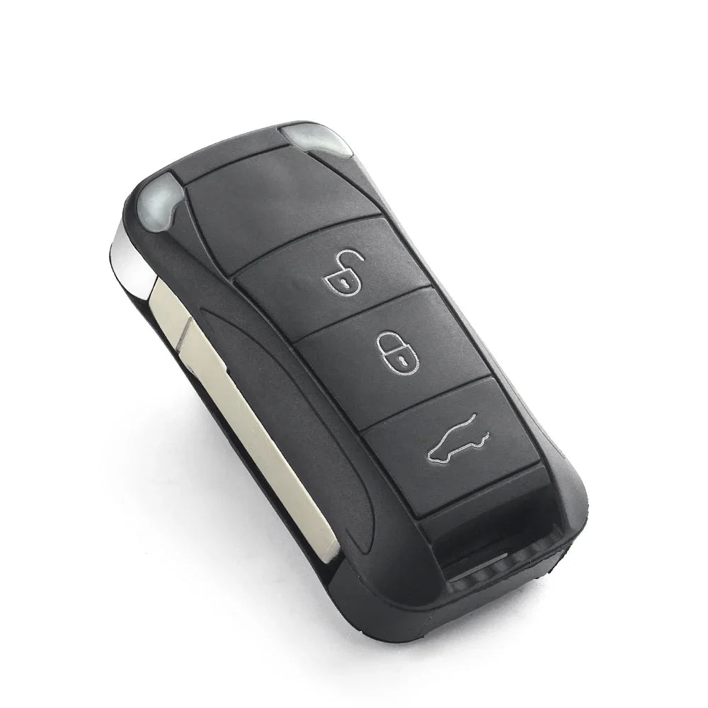 KEYYOU NEW 1PCS For Porsche Cayenne GTS 2004 2005 2006 2007 2008 2009 2010 2011 Shell Folding Car Key Case 2/3 Buttons